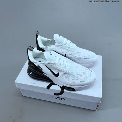 Nike Air Max 270 Flyknit White Blue Red Black EU 36-45 Running Shoe - Unisex (BS-60433)