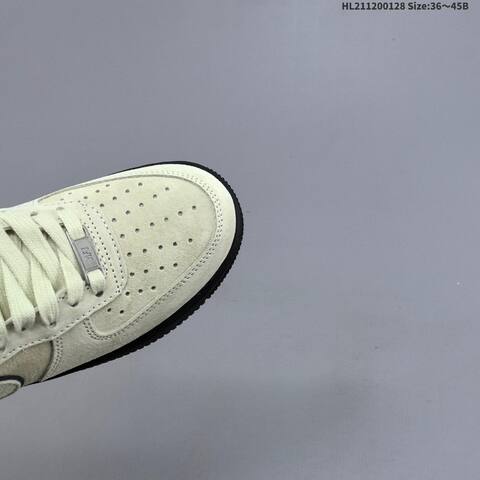 Nike Air Force 1 07 Light Beige Black Neon Green EU 36-45 Sneaker - Unisex (BS-61704)