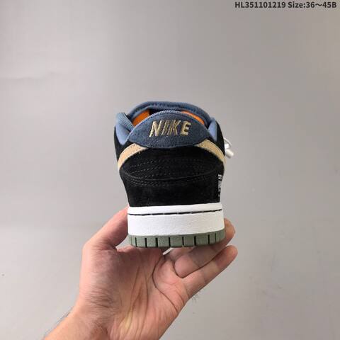 Nike SB Dunk Low Pro HF3063-002 Black Navy Blue Beige White EU 36-45 Skate Shoe - Unisex (BS-62566)