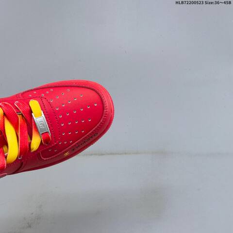 Nike Air Force 1 07 LV8 KM1949-011 Red Black Yellow Silver EU 36-45 Sneaker - Unisex (BS-60195)