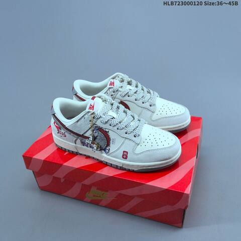 Nike SB Dunk Low Black White Red Grey EU 36-45 Skate Shoe - Unisex (BS-61876)