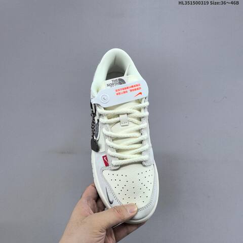 Nike SB Dunk Low The North Face Off White Light Grey Dark Grey Red EU 36-46 Skate Shoe - Unisex (BS-61251)