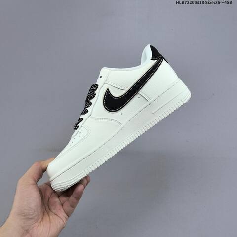 Nike Air Force 1 07 LV8 Off White Black Gold EU 36-45 Sneaker - Unisex (BS-61278)
