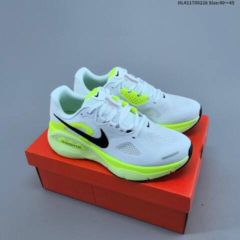 Nike Structure Plus ReactX Air Zoom White Neon Yellow Black EU 40-45 Running Shoe - Men's (BS-61496)