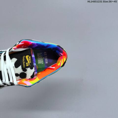 Nike SB Dunk Low Pro QS Chunky Dunky CU3244 100 White Black Blue Yellow Green EU 36 45 Skate Shoe EU 36-45 - Unisex (BS-62299)