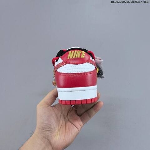 Nike SB Dunk Low Red White Gold Black EU 36-46 Skate Shoe - Unisex (BS-61519)