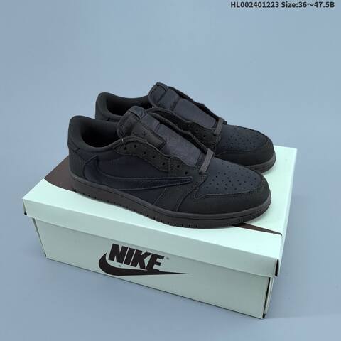 Travis Scott x Air Jordan 1 Low Velvet Brown AIR JORDAN 1 Aj1 Lifestyle (BS-67310)