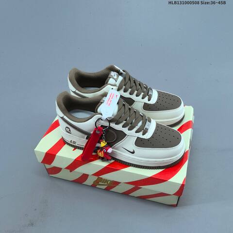 Nike Air Force 1 07 LV8 Beige Black Red White EU 36-45 Sneaker - Unisex (BS-60461)