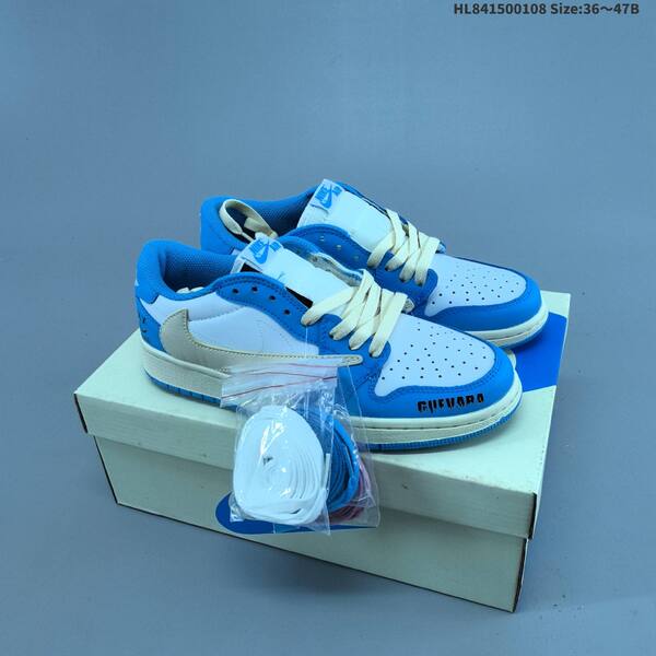 Nike Air Jordan 1 x Travis Scott black/white/blue 36~47B lifestyle
