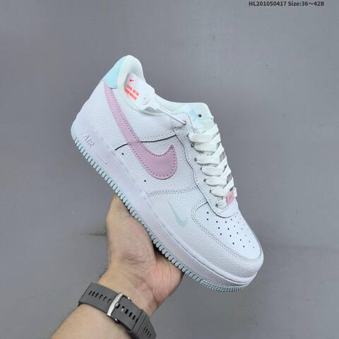 Nike Air Force 1 07 Low White Pink Light Blue EU 36-42 Sneaker - Unisex (BS-60687)