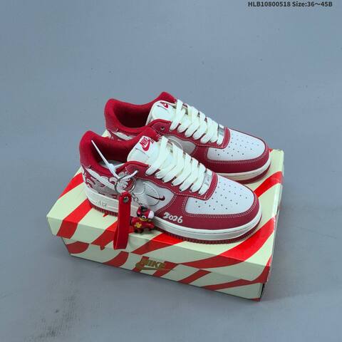 Nike Air Force 1 07 LV8 JJ2508 Sail Navy Red White Black EU 36-45 Sneaker - Unisex (BS-60273)