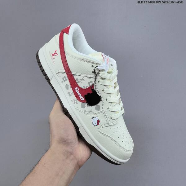 Nike SB Dunk Low Retro DIY Hello Kitty Louis Vuitton beige red white grey brown EU 36-45 skate shoe