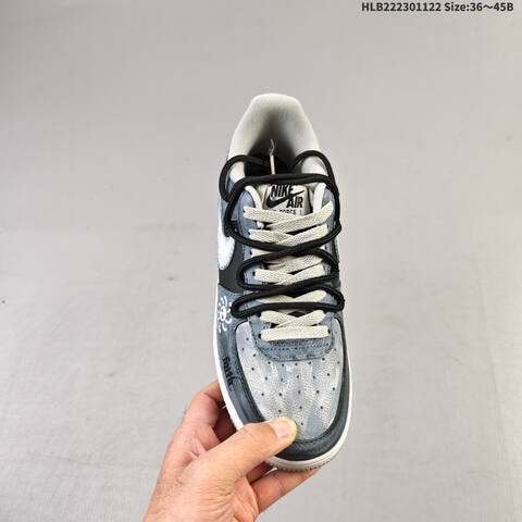 Nike Air Force 1 07 LV CW6871 77 Black Grey White Beige EU 36-45 Sneaker - Unisex (BS-63266)