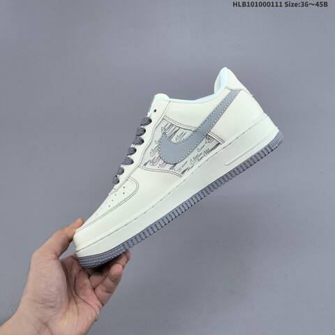 Nike Air Force 1 07 Low Beige Grey White Black EU 36-45 Skate Shoe - Unisex (BS-62067)