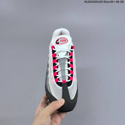 Nike Air Max 95 White Grey Black Red EU 40-48 5 Running Shoe - Men's (BS-62202)