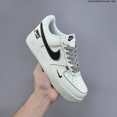 Nike Air Force 1 07 LV8 CS5288-090 Off White Black EU 36-45 Sneaker - Unisex (BS-61400)