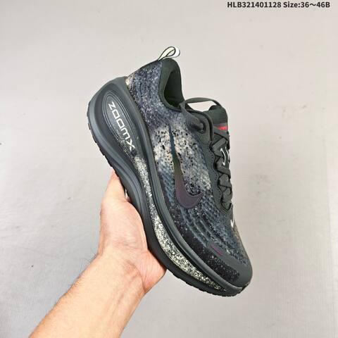 Nike Vomero Plus ReactX Air Zoom Dark Grey Black White Neon Green EU 36-46 Running Shoe - Unisex (BS-62979)