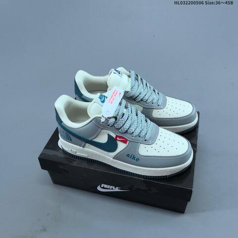 Nike Air Force 1 07 Low White Beige Green Red Gum EU 36-45 Sneaker - Unisex (BS-60469)