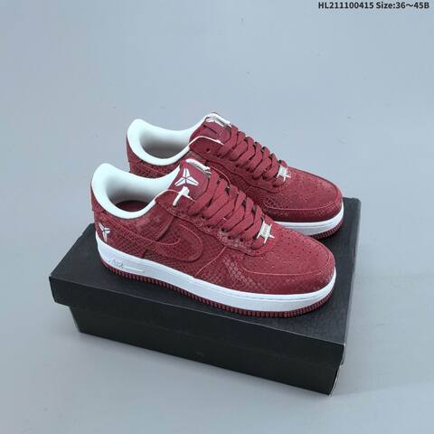 Nike Air Force 1 07 Burgundy White EU 36-45 Sneaker - Unisex (BS-60729)