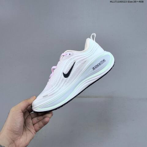 Nike Vomero Plus ReactX Air Zoom White Pink Light Green Navy EU 36 40 Running Shoe EU 36-40 - Unisex (BS-60191)