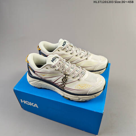 HOKA ONE ONE Mafate Speed 2 Green Navy Yellow Burgundy White EU 36-45 Trail Shoe Trail Running Sneakers - Unisex (BS-69439)