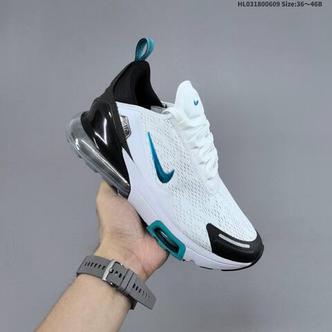 Nike Air Max 270 Flyknit White Black Teal Grey EU 36-46 Running Shoe - Unisex (BS-59944)