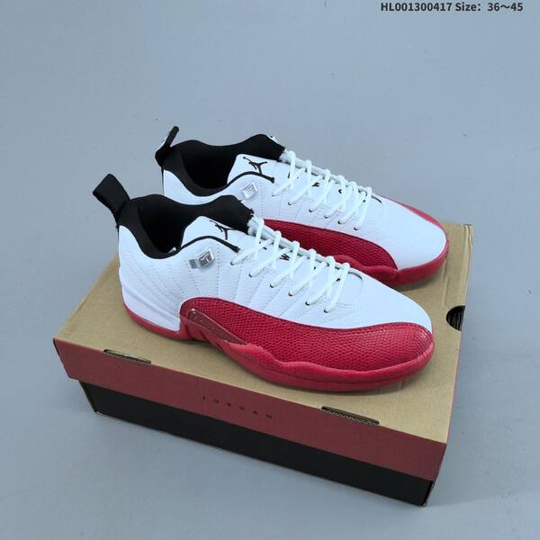 Jordan Air Jordan 12 Retro Low "Taxi" white/black/gold 36~45 basketball