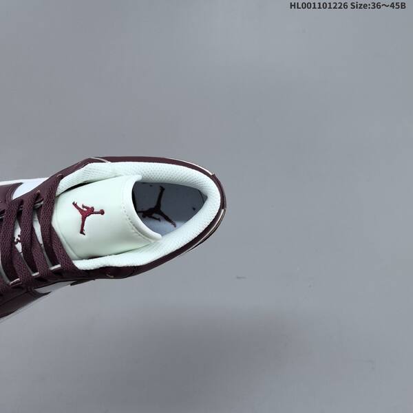 Jordan Air Jordan 1 Low white and team red / burgundy 36~45 casual