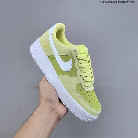 Nike Air Force 1 07 Light Green Yellow White EU 36-45 Sneaker - Unisex (BS-61573)