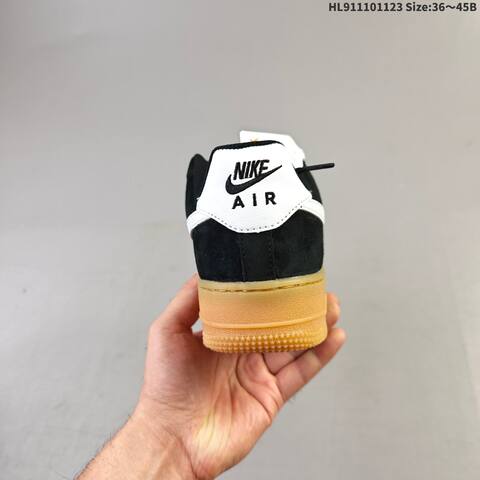 Nike Air Force 1 07 Black White Gum Brown EU 36-45 Sneaker - Unisex (BS-63199)