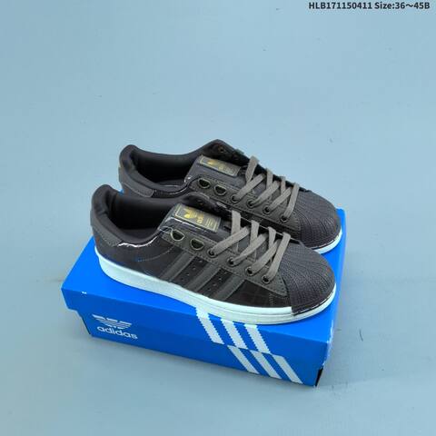 Adidas Superstar Grey White Gold Black EU 36-45 Skate Shoe - Unisex (BS-60819)