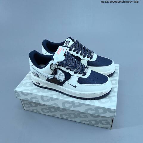 Nike Air Force 1 07 White Navy Grey EU 36 45 Sneaker EU 36-45 - Unisex (BS-62116)