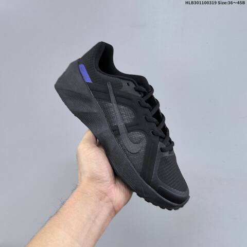 Nike Metro Tek GS Black White Purple EU 36-45 Running Shoe - Unisex (BS-61237)