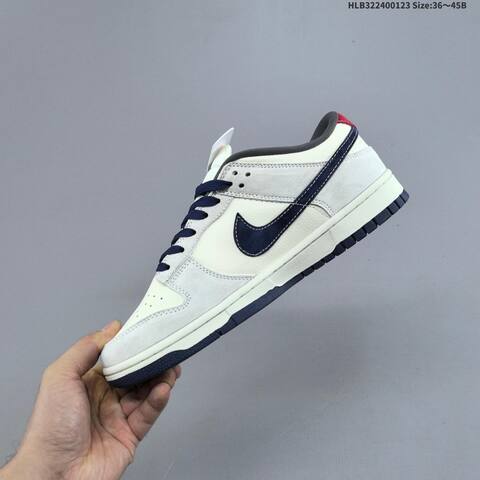 Nike Dunk Low Sail Navy Grey Red Gold EU 36-45 Skate Shoe - Unisex (BS-61806)