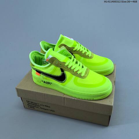 Nike Air Force 1 Low Off White White Volt Black Orange EU 36-46 Sneaker - Unisex (BS-61363)