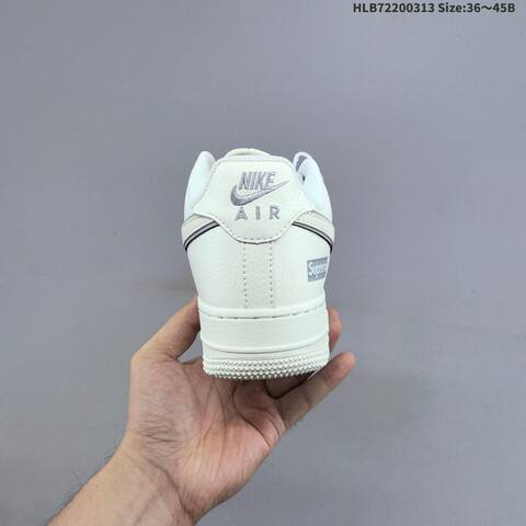 Nike Air Force 1 Low Supreme Off White Light Grey EU 36-45 Sneaker - Unisex (BS-61330)