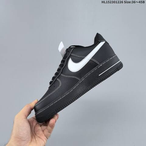 Nike Air Force 1 07 LV8 Black Silver White EU 36-45 Sneaker - Unisex (BS-62411)