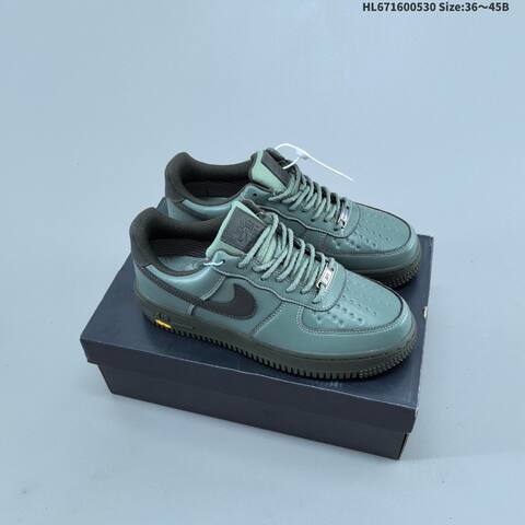 Nike Air Force 1 07 Black Dark Grey Yellow EU 36-45 Sneaker - Unisex (BS-60057)
