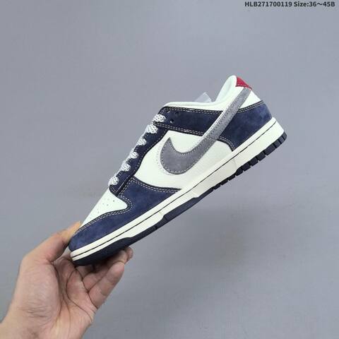 Nike SB Dunk Low White Navy Grey Red EU 36-45 Skate Shoe - Unisex (BS-61904)