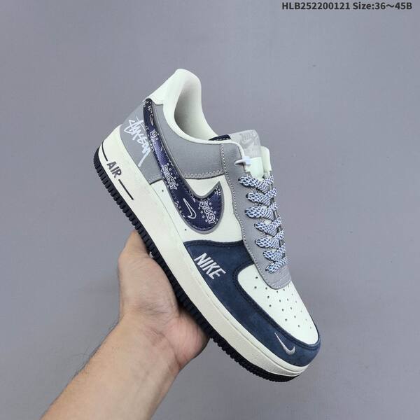 Nike Air Force 1 07 LV8 white navy blue grey red EU 36-45 sneaker