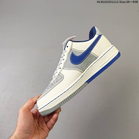 Nike Air Force 1 07 LV8 Off White Blue Grey EU 36-45 Sneaker - Unisex (BS-63848)