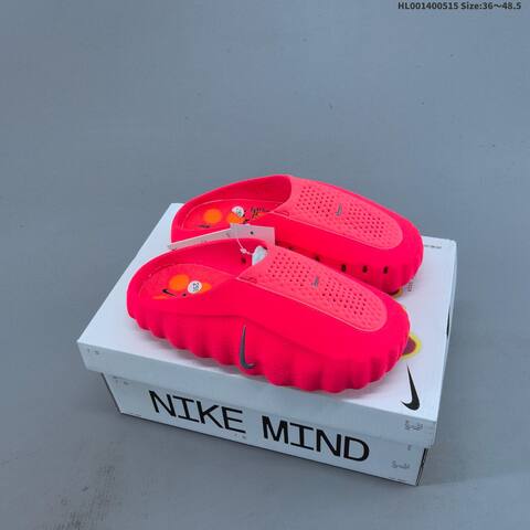 Nike Mind 001 Black Bright Red Grey EU 36-48 5 Slides - Unisex (BS-60336)