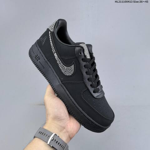 Nike Air Force 1 07 Black Silver EU 36-45 Sneaker - Unisex (BS-60783)