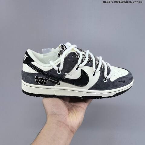 Nike SB Dunk Low Off White Black Dark Grey EU 36-45 Skate Shoe - Unisex (BS-62089)