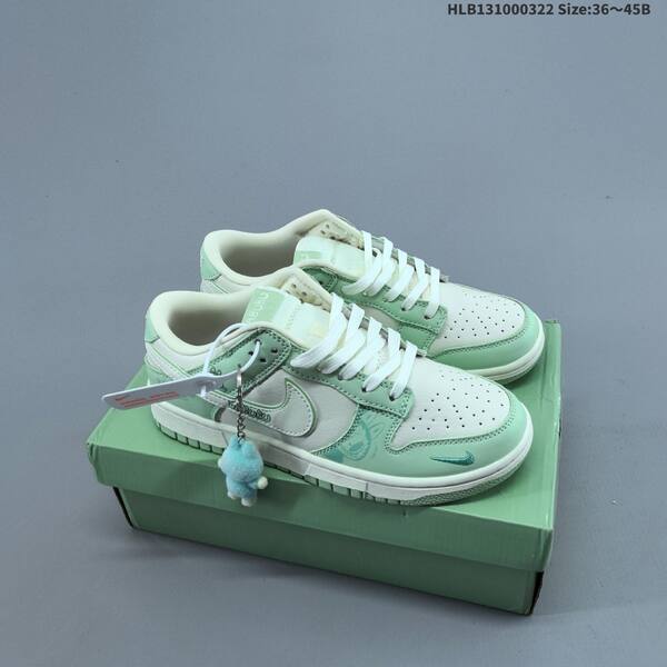 Nike Dunk SB Low Labubu Custom Off White Light Mint Green EU 36-45 skate shoe