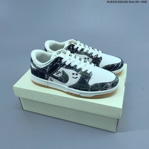 Nike Dunk Low White Brown Blue EU 36-45 Skate Shoe - Unisex (BS-62131)