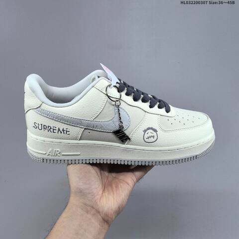 Nike Air Force 1 07 Low Off White Dark Blue Grey EU 36-45 Sneaker - Unisex (BS-61443)