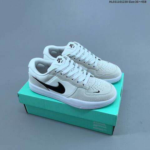 Nike SB Force 58 Light Grey White EU 36-45 Skate Shoe - Unisex (BS-62326)