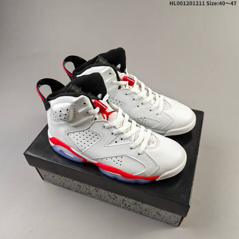 Air Jordan 6 Retro Infrared White AIR JORDAN 6 Aj6 Lifestyle (BS-67493)