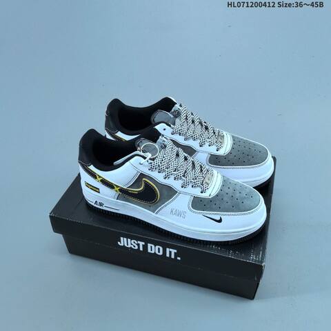 Nike Air Force 1 07 Black White Olive Green EU 36-45 Sneaker - Unisex (BS-60799)